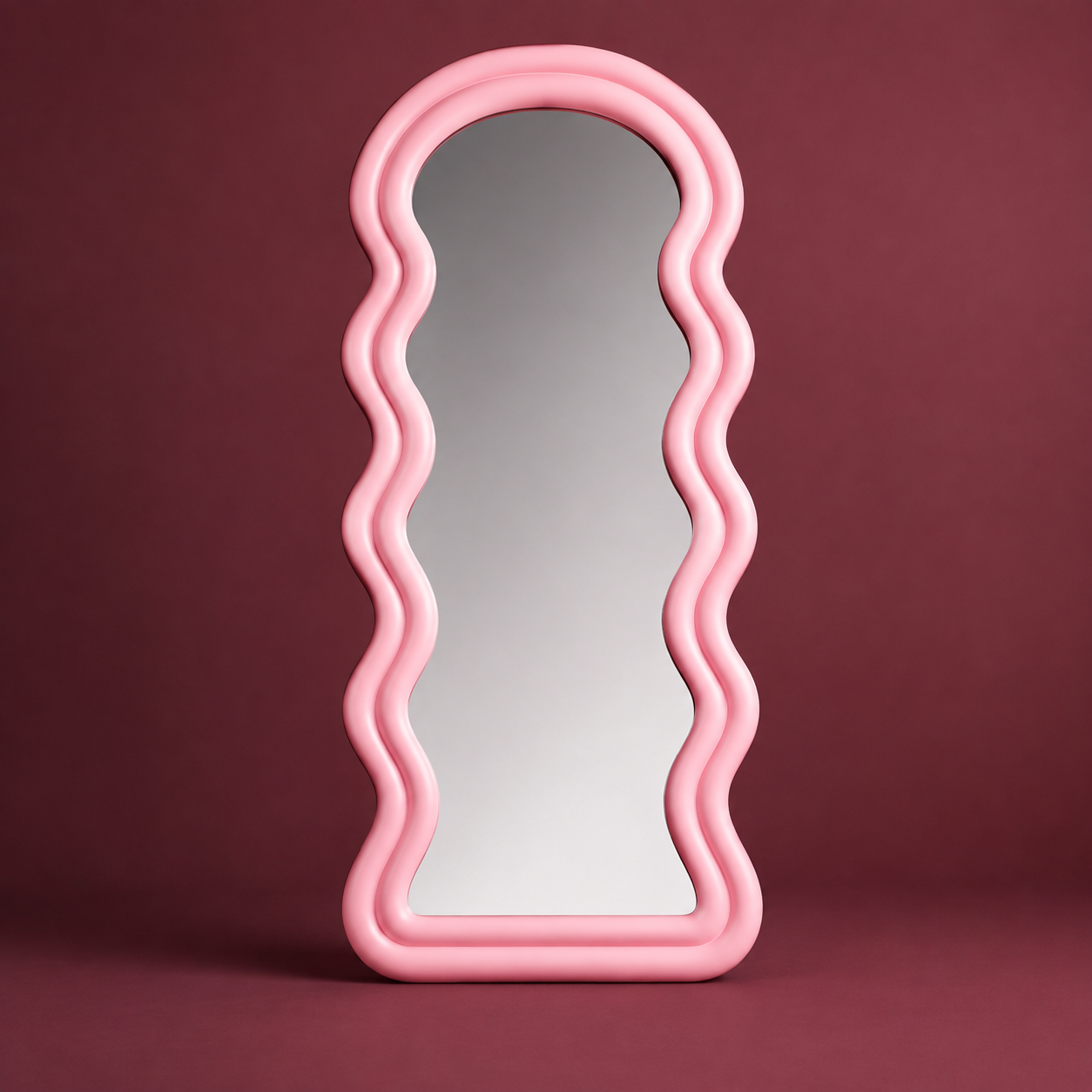Pink Wavy Full Length Mirror