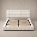 Hudson Ivory Boucle Queen Bed