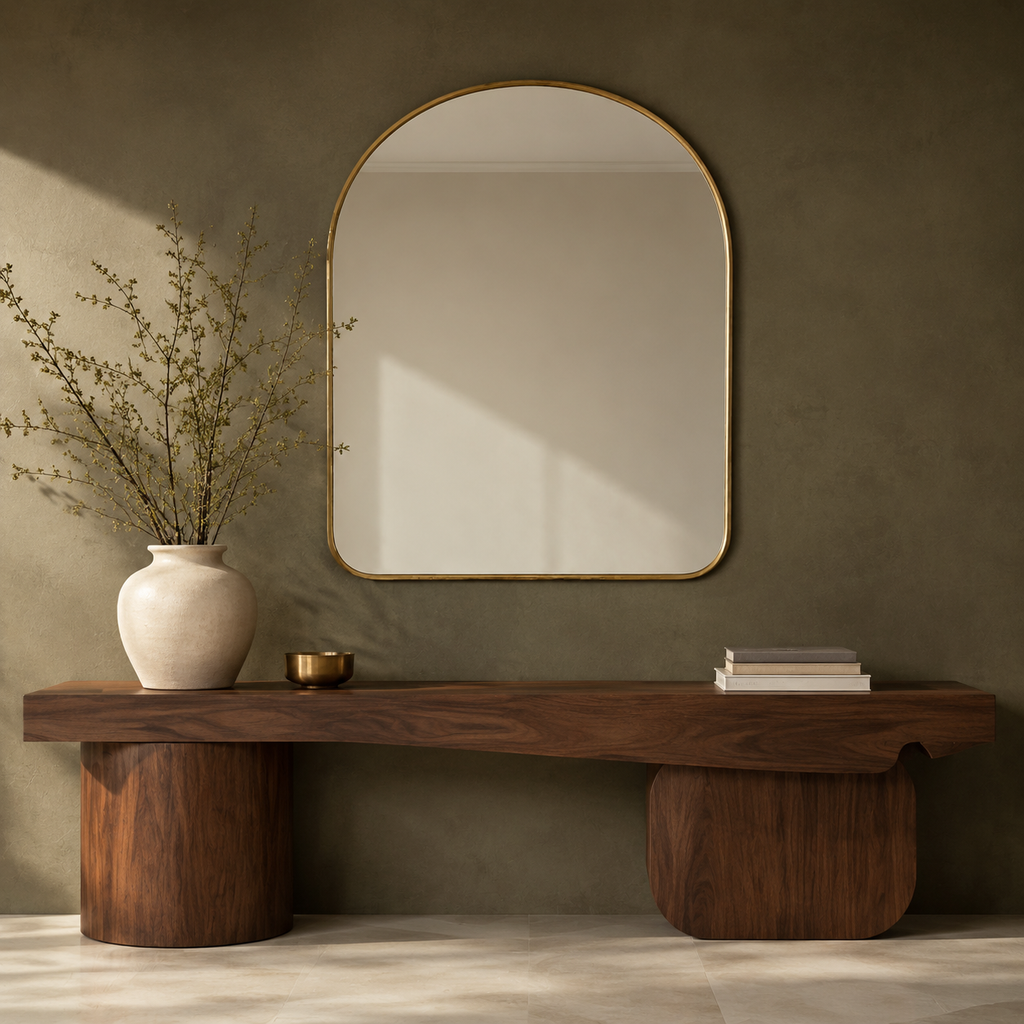 Modern Minimalist Arched Wall Mirror