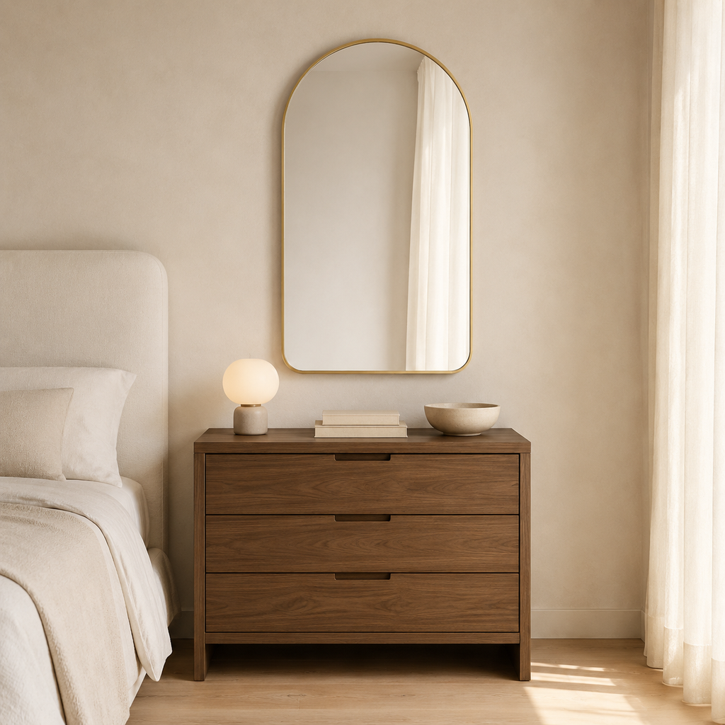 Modern Minimalist Arched Wall Mirror