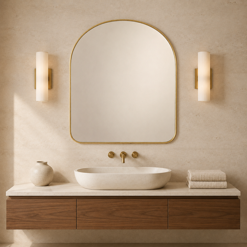 Modern Minimalist Arched Wall Mirror