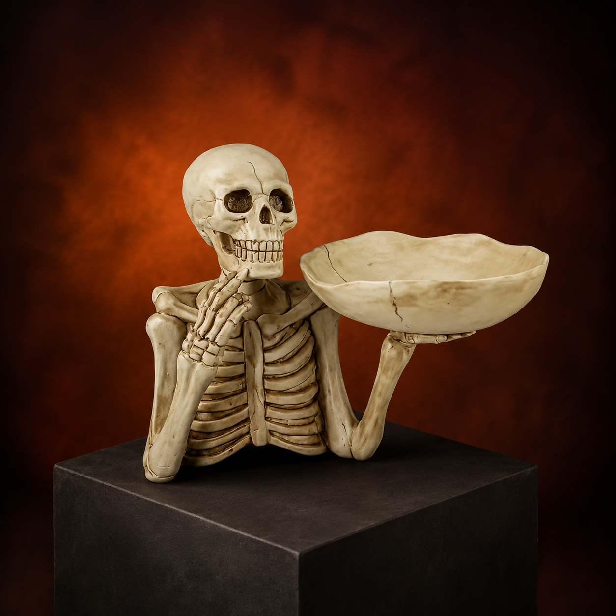 Antique Ivory Skeleton Valet Tray