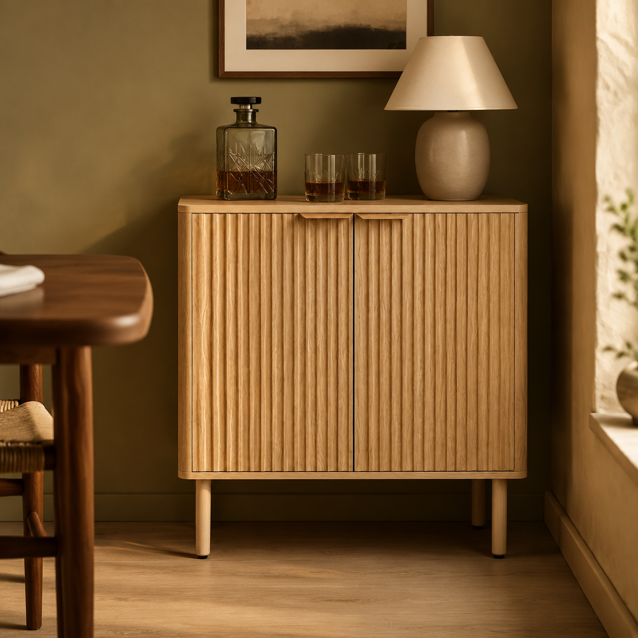 Modern Mid-Century Oak Cabinet