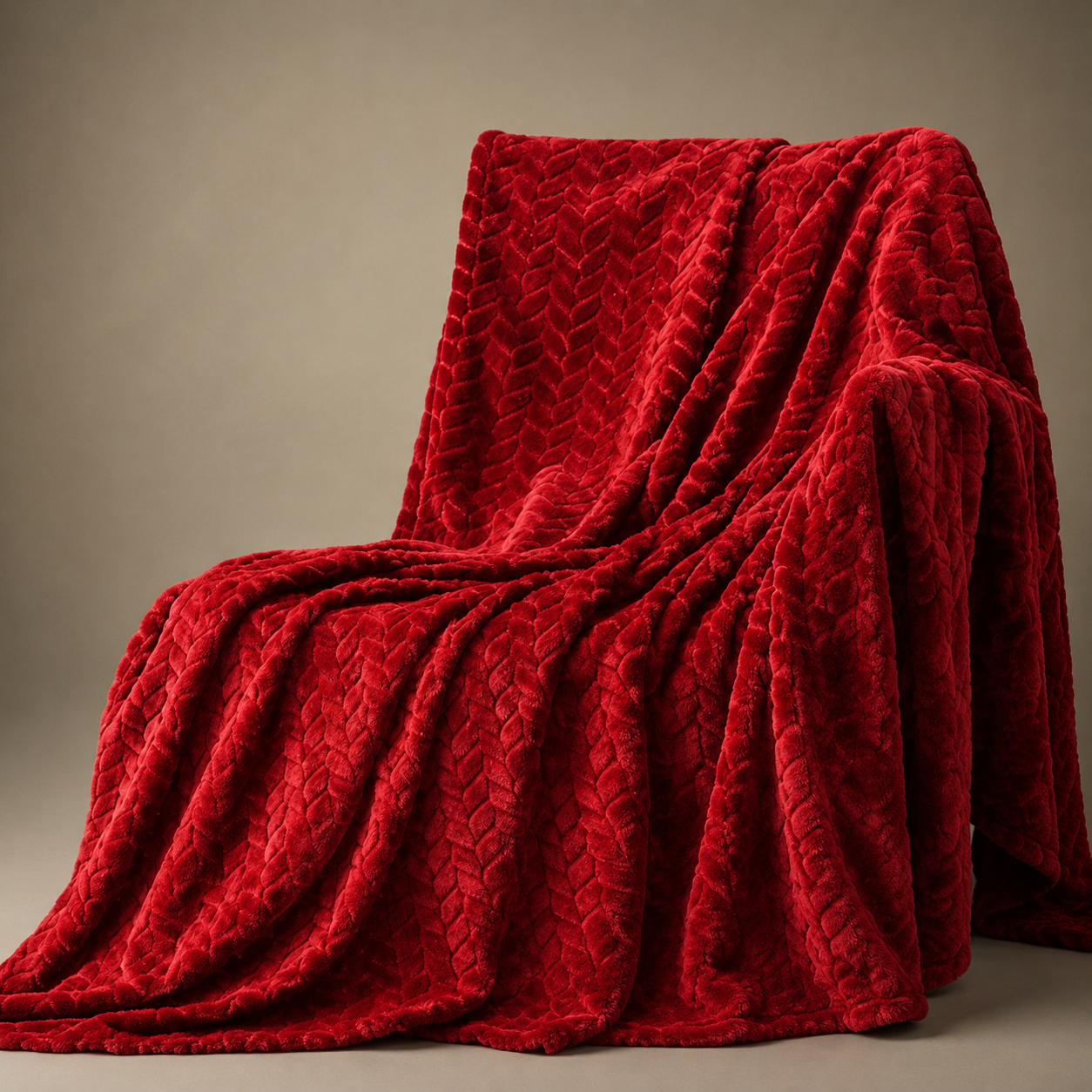 Luxe Braided Plush Throw Blanket