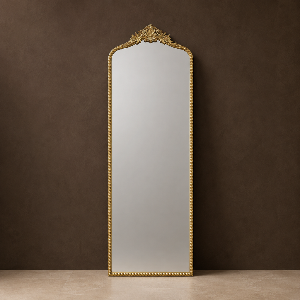 The Celestine Gold Baroque Floor Mirror