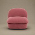 Coral Bloom Velvet Swivel Accent Chair