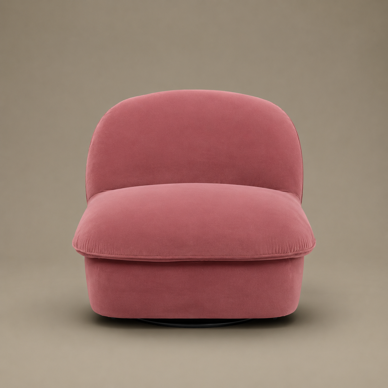 Coral Bloom Velvet Swivel Accent Chair