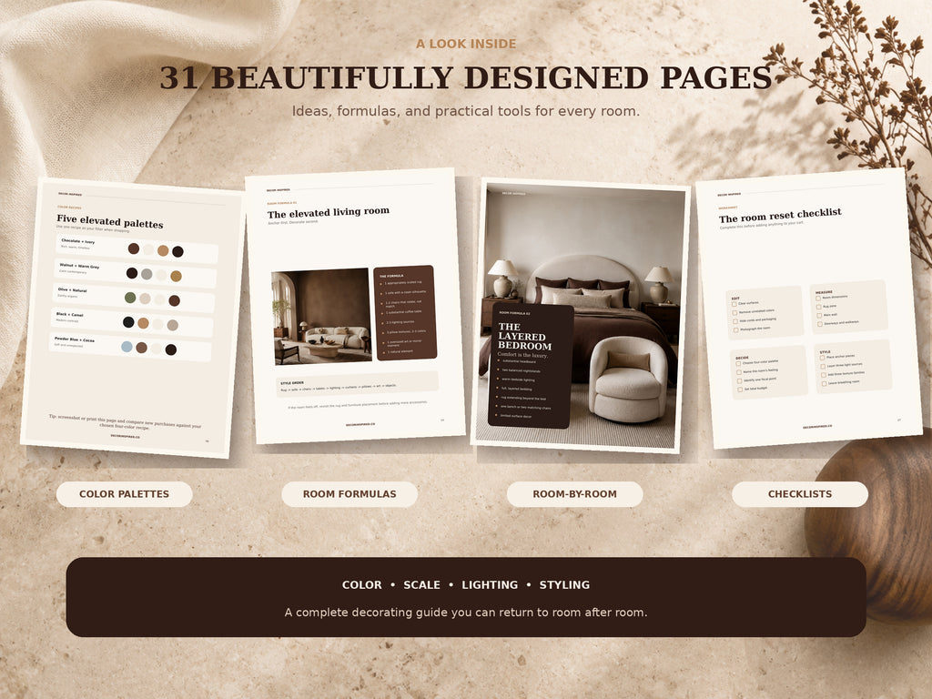 Home Decor Ebook: Make Your Home Look Expensive on a Budget | 31-Page PDF Guide
