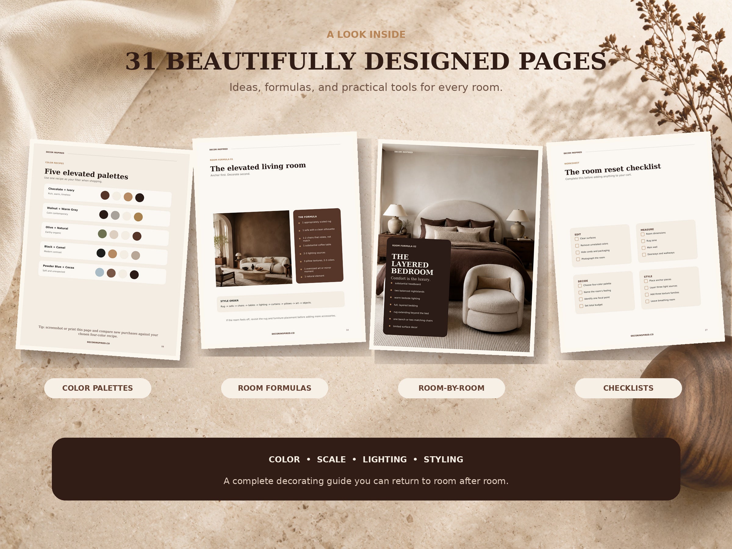 Home Decor Ebook: Make Your Home Look Expensive on a Budget | 31-Page PDF Guide
