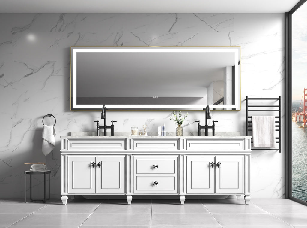 Brushed Gold LED Bathroom Mirror