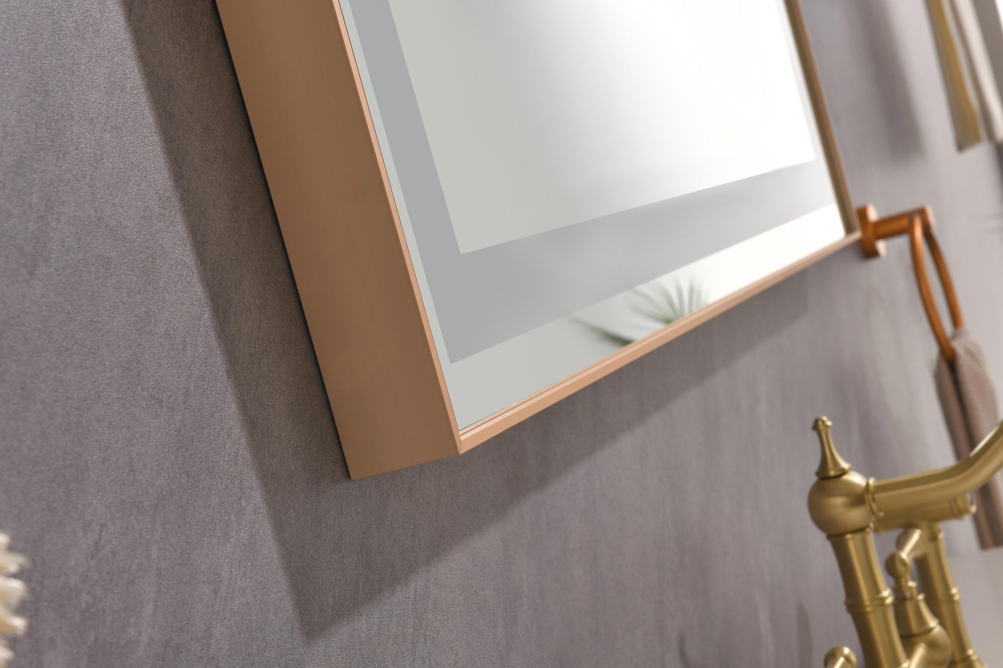 Brushed Gold LED Bathroom Mirror