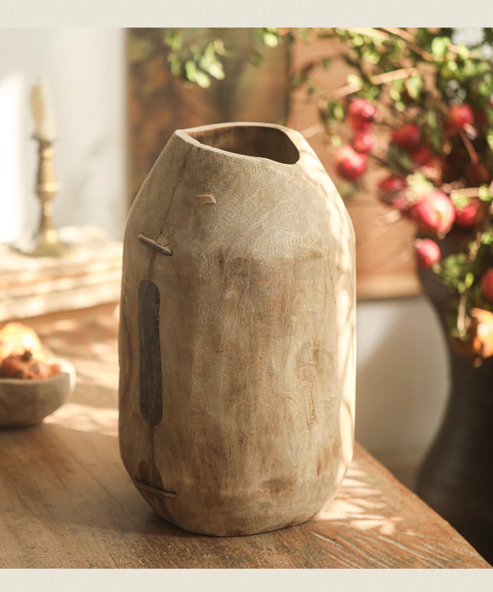 Homestead Solid Wood Décor Vase (Shipping fees may apply)-4