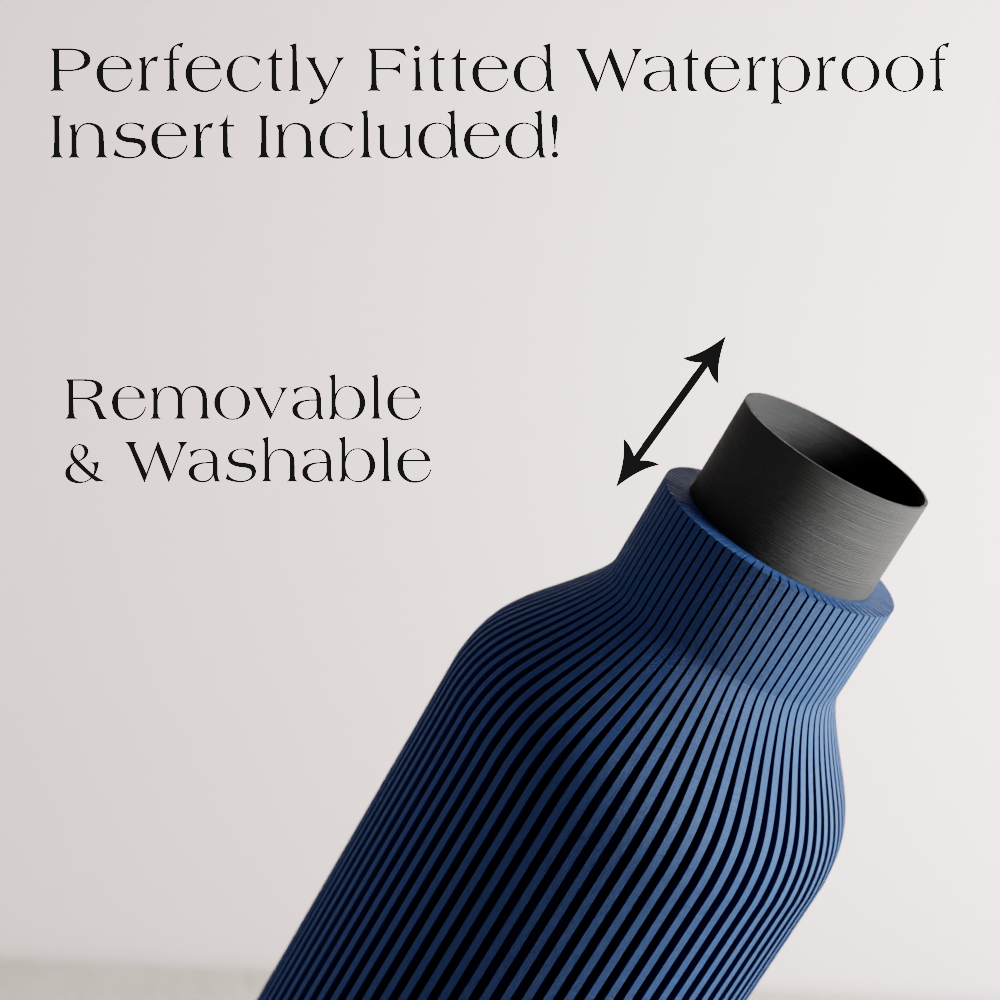 Modern Ribbed Decorative Vase