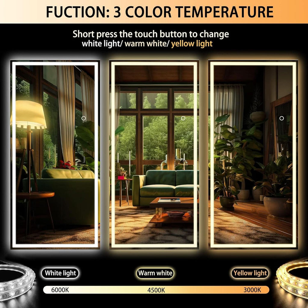 Illuminated Floor Length Mirror 71x32 Inch Dimmable-4