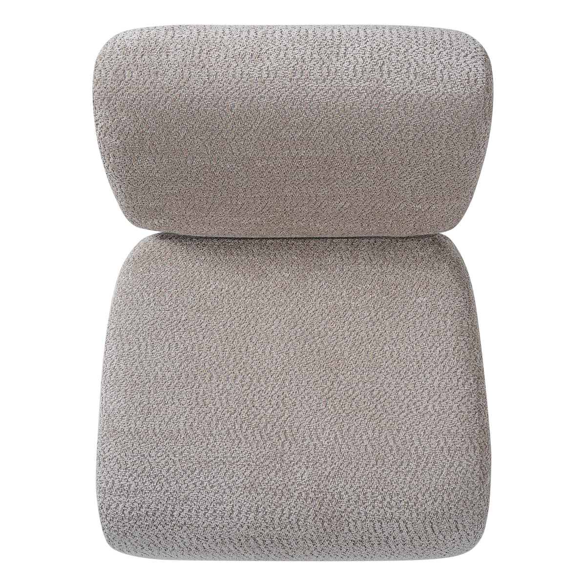 28" Curved Bouclé Accent Chair