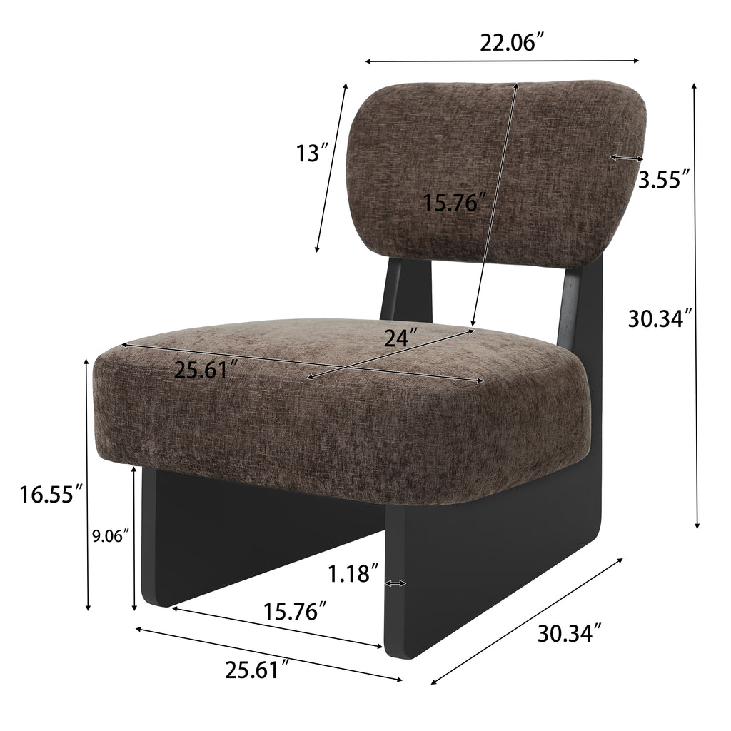Modern Brown Lounge Chairs – Set of 2
