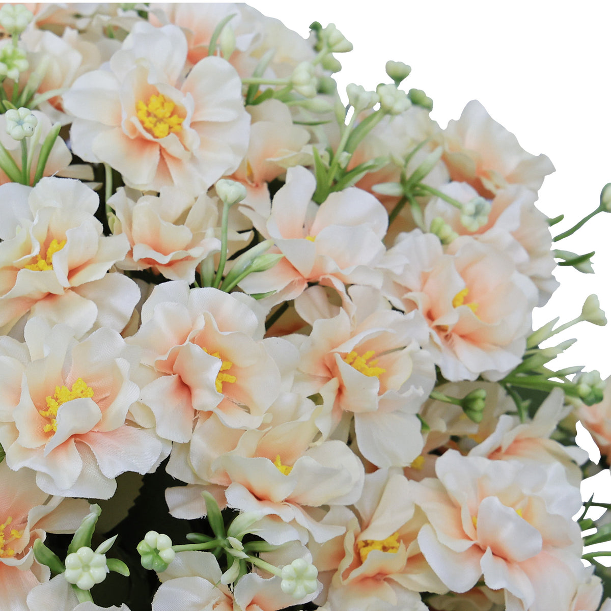 Set of 2 Faux Snow Lotus Potted Plants – Peach Pink