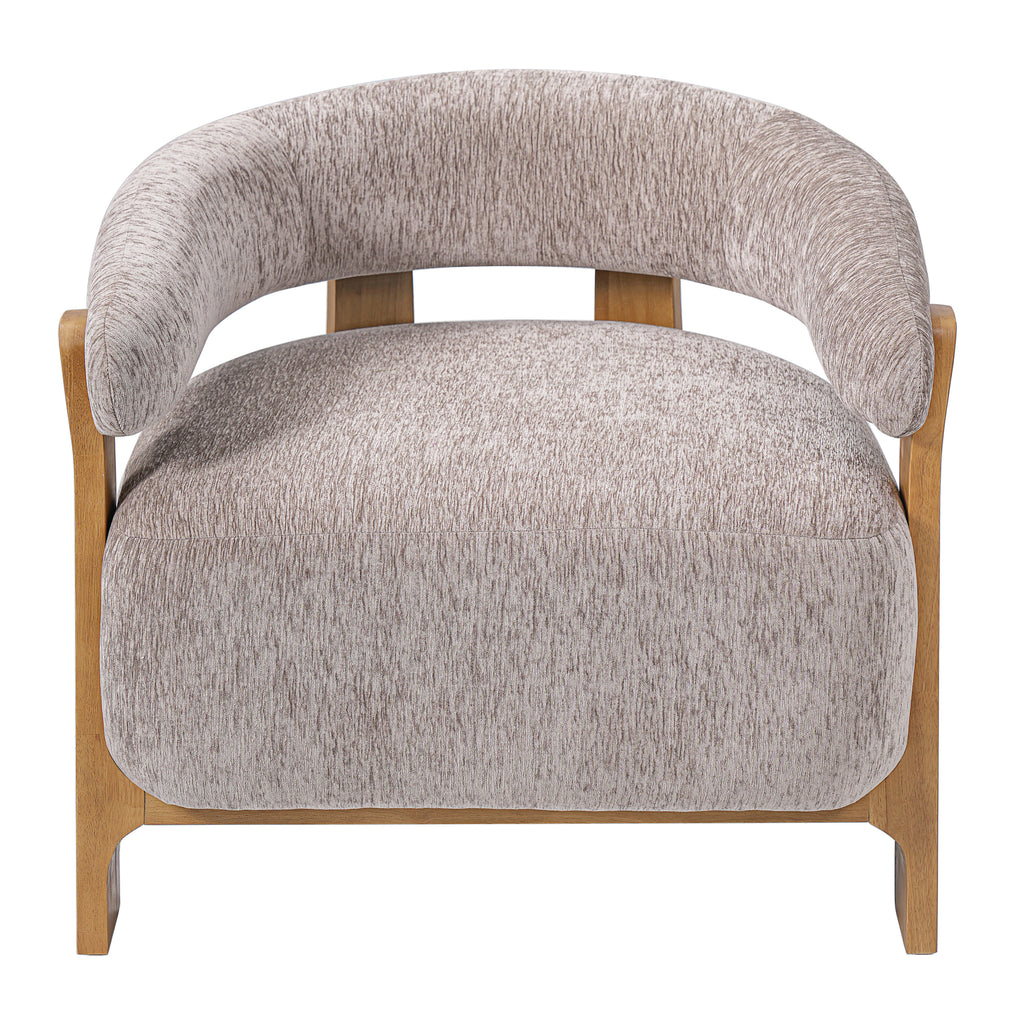 28.7" Mid-Century Bouclé Barrel Chair