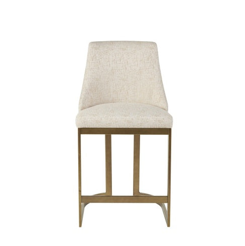 26" Upholstered Counter Stool with Metal Base