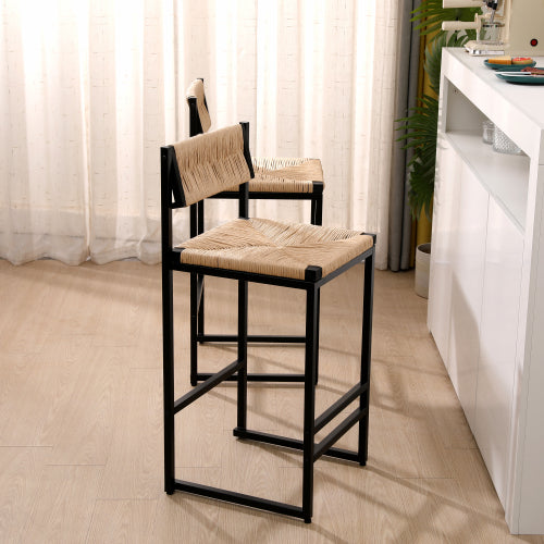 Honey Woven Bar Stools – Set of 2