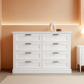 Contemporary Farmhouse White Dresser With Six Drawers-0
