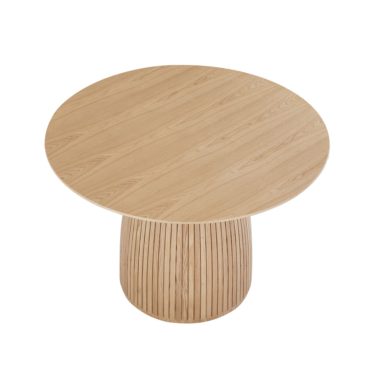 47" Modern Oak Round Dining Table