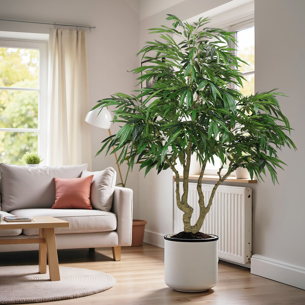 7′ Artificial Willow Tree in Black Pot
