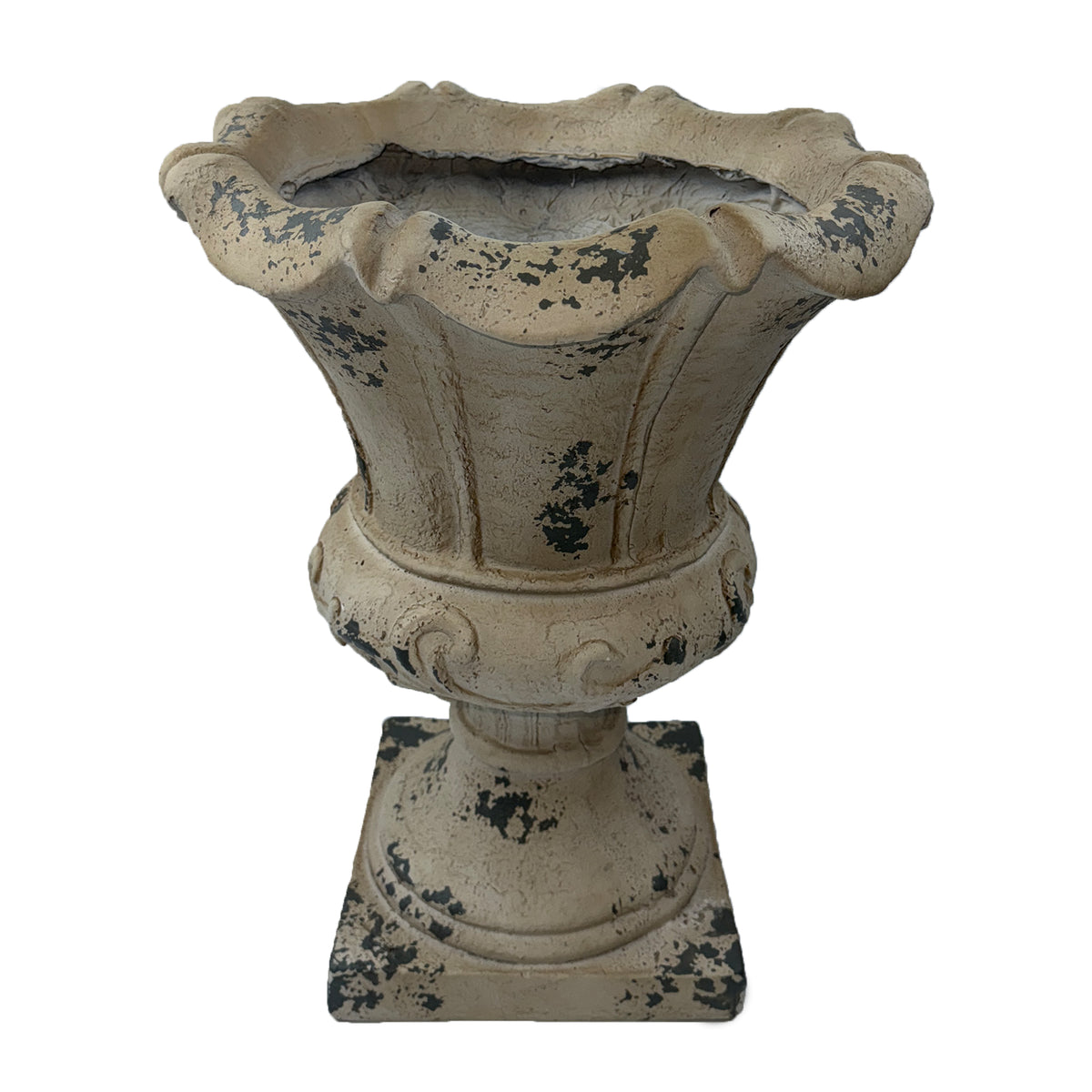 Tall Magnesium Oxide Garden Planter – Antique White