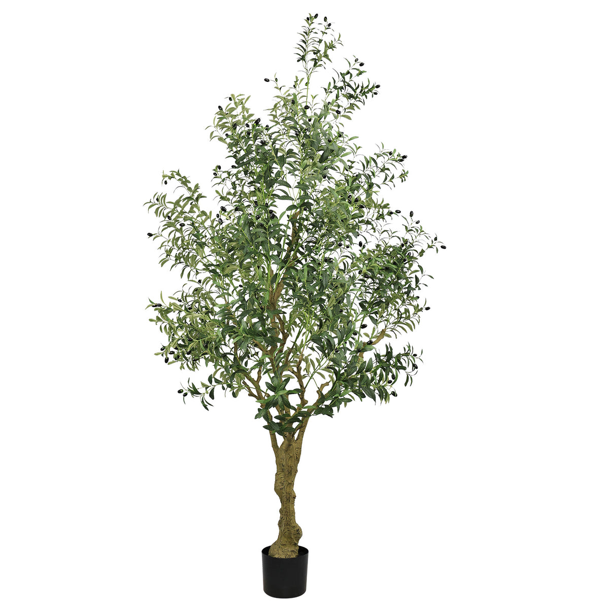 8′ Artificial Olive Tree with Natural Trunk