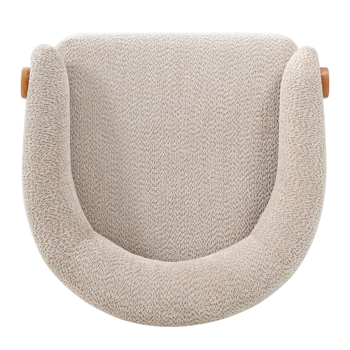 28.7" Taupe Bouclé Barrel Chair