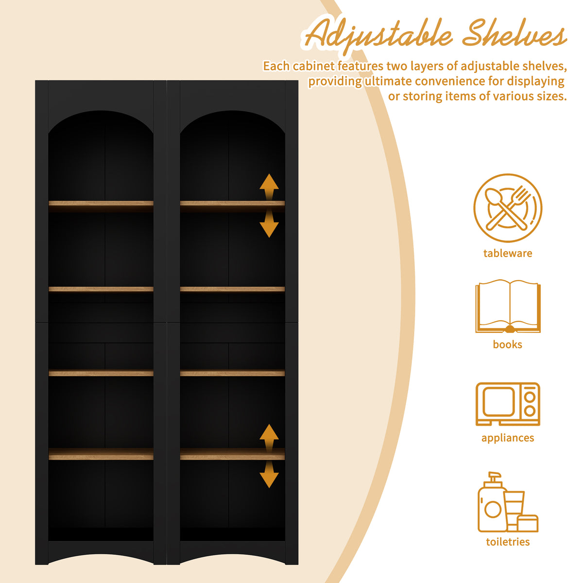3-Piece Farmhouse Entertainment Center – Black