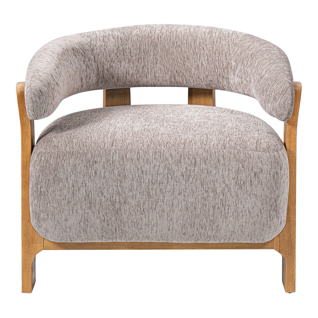 28.7" Mid-Century Bouclé Barrel Chair