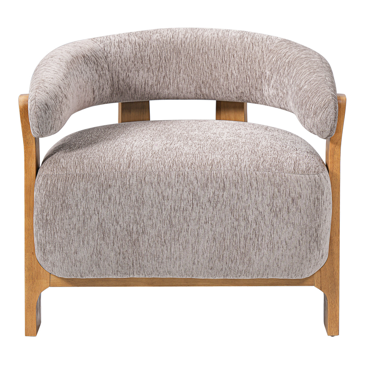 28.7" Mid-Century Bouclé Barrel Chair