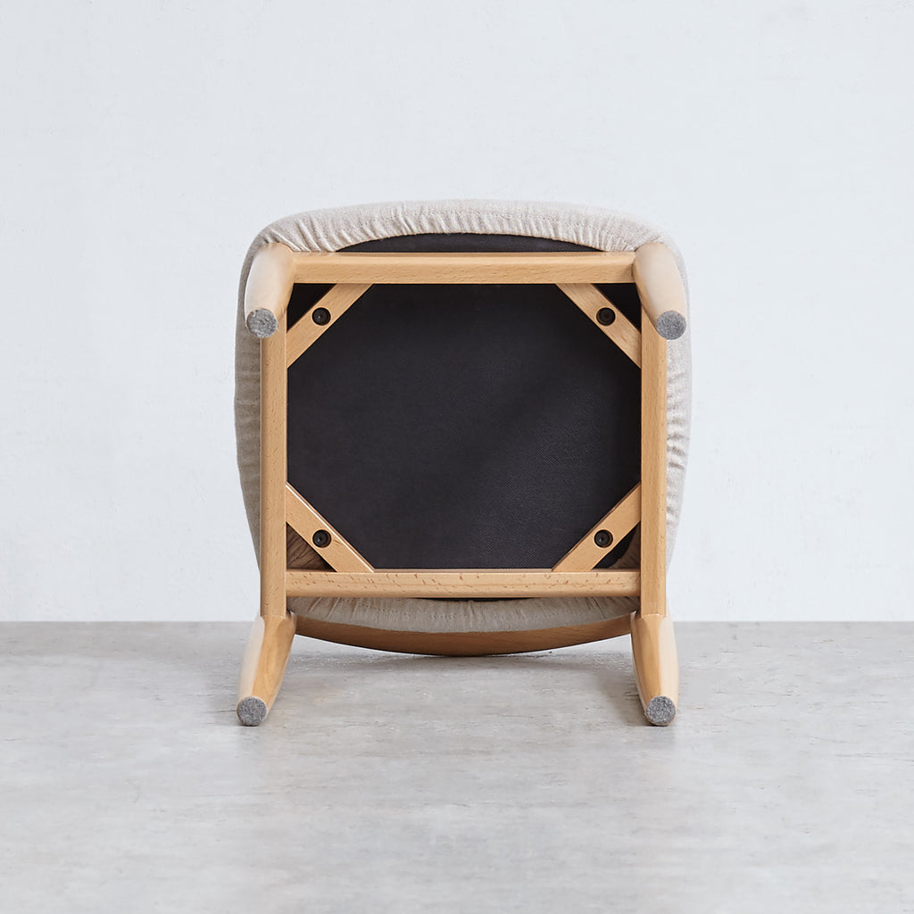 Natural Wood Vanity & Accent Stool