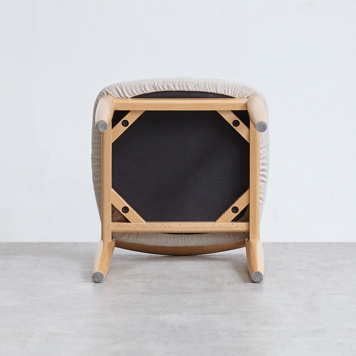 Natural Wood Vanity & Accent Stool