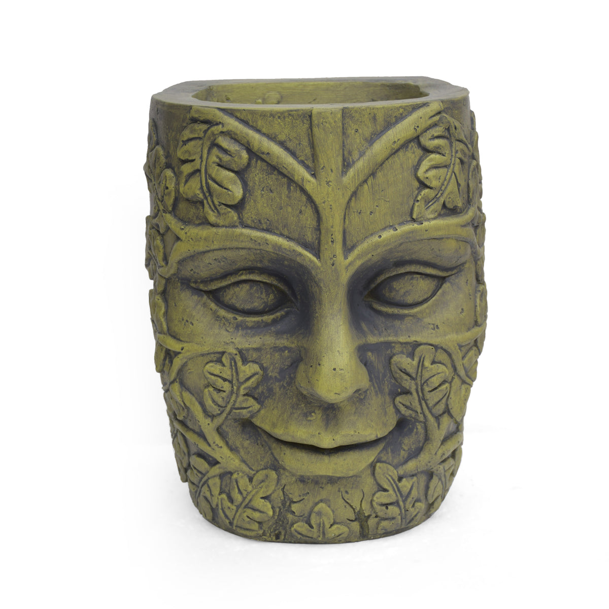 Magnesium Oxide Garden Urn Planter – Antique Green