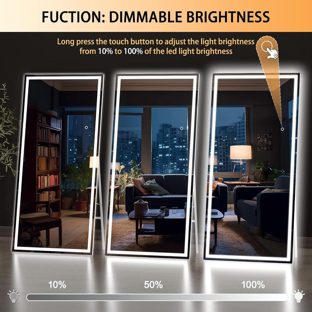 Illuminated Floor Length Mirror 71x32 Inch Dimmable-2