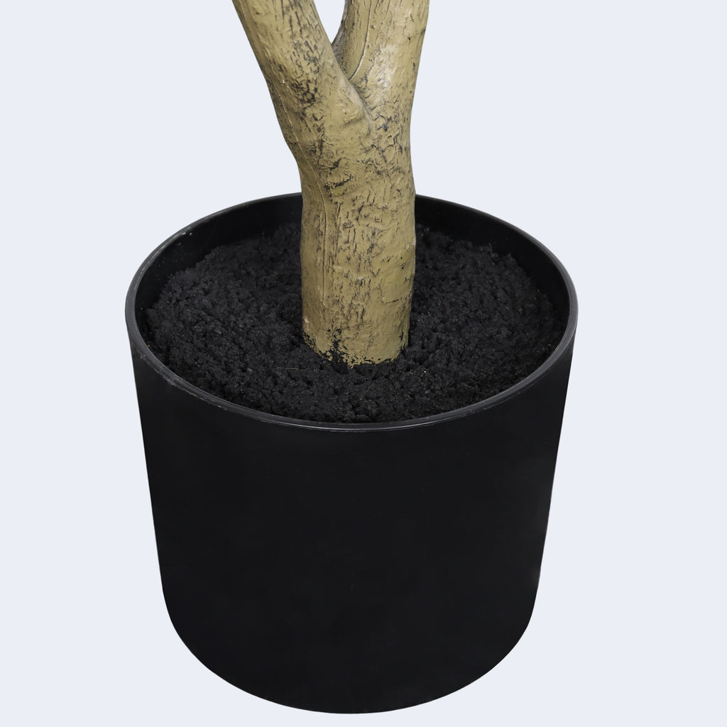 6′ Artificial Olive Tree in Black Pot