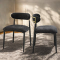 Set of 2 Jaramillo Upholstered Side Chairs – Black – Black