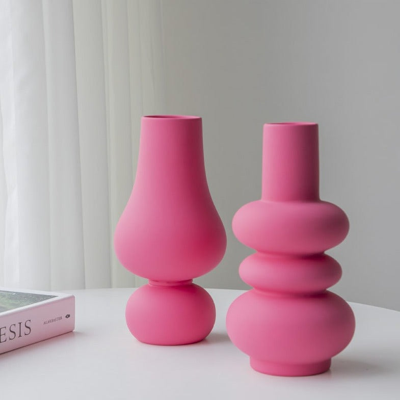 Geometric Ceramic Flower Vase-0