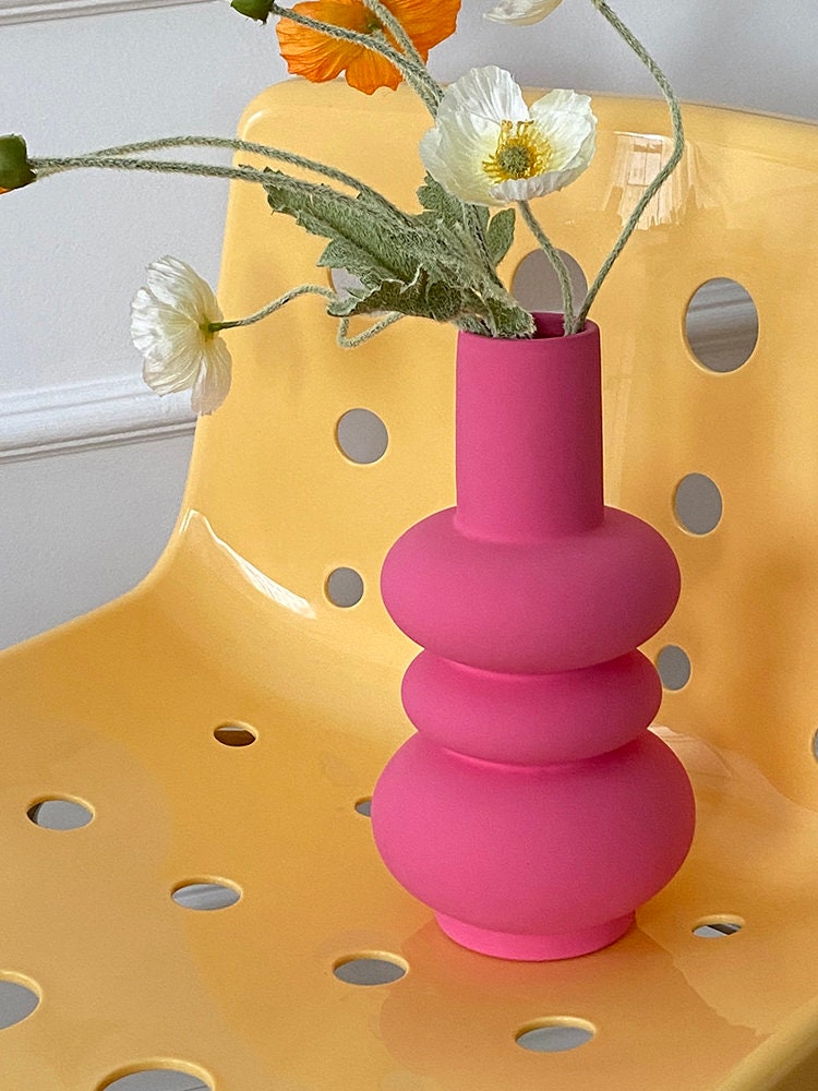 Geometric Ceramic Flower Vase-3